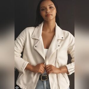 Anthropologie Cream Utility Jacket EUC Small PTP 21 Length 20